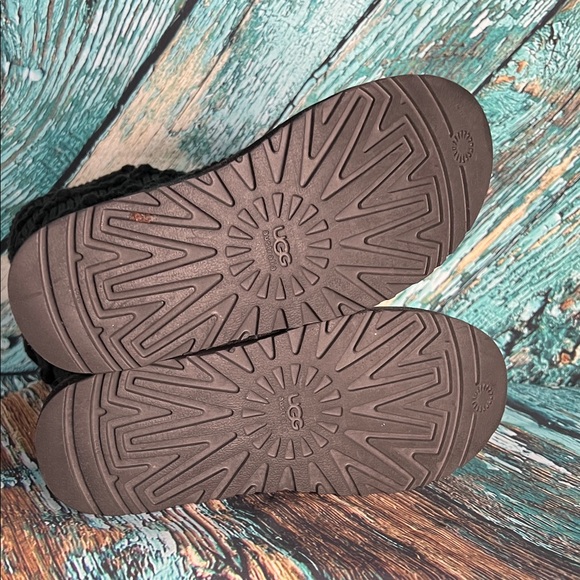 UGG Black Cable Knit Winter Boots - Picture 7 of 9